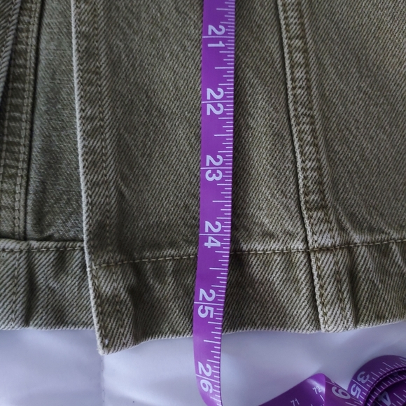 NWOT Madewell rigid seamed denim skirt with pockets and tie, size 24 - Picture 8 of 9